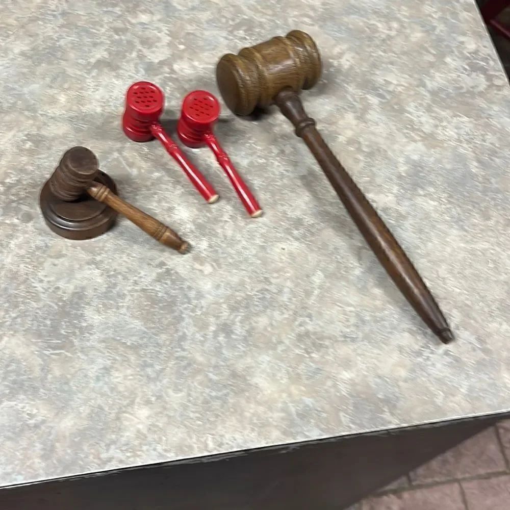 Auction gavels & salt, and pepper gavel